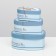 A set of boxes 3 in 1 heart "roses" Blue, 21 x 19 x 9 - 15.5 x 14 x 6 cm