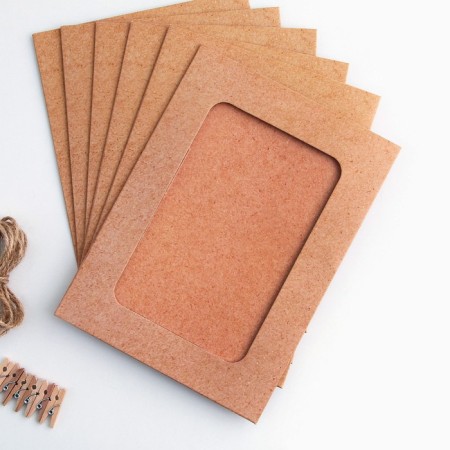 Girland for photos with clothespins "Kraft", 6 pcs.-6