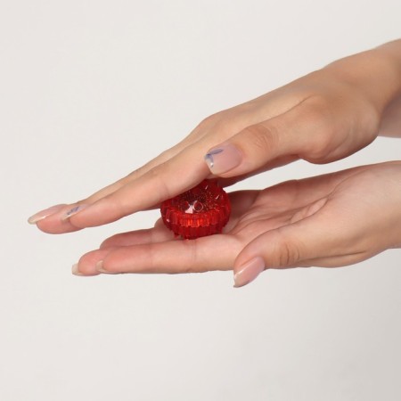 Su-jok massage, d = 3.5 cm, with 2 rings, red color-13