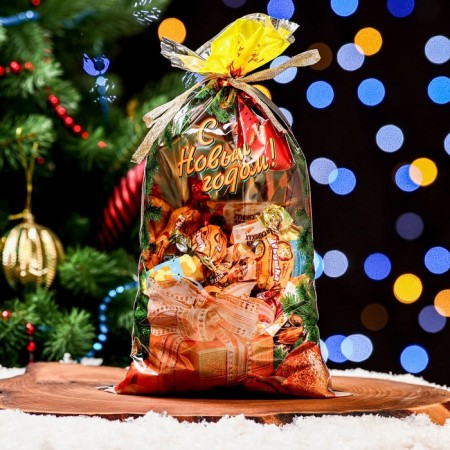 Gift "gift" 20 x 35 cm, colored metallized pattern-4