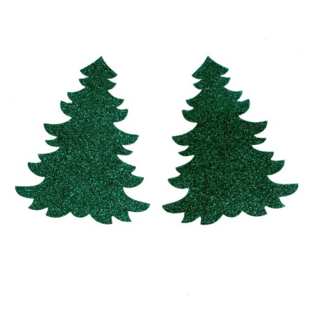 Decor "Christmas tree" on an adhesive basis, set of 2 pcs.-1