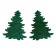 Decor "Christmas tree" on an adhesive basis, set of 2 pcs.