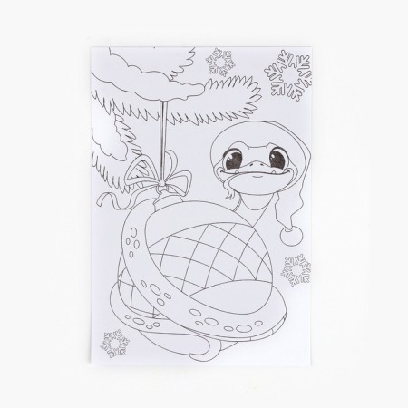 New Year's coloring anti -stress. Postcards for inspiration "Waiting for the New Year", A6-6
