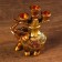 Souvenir Polystone SPRAGE "African elephant in the gold, openwork blanket" 19x12.5x5 cm