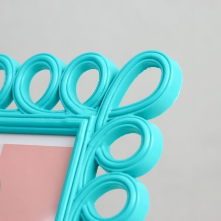 Photo frame plastic 10x15 cm "loops" blue 17.5x22 cm-2