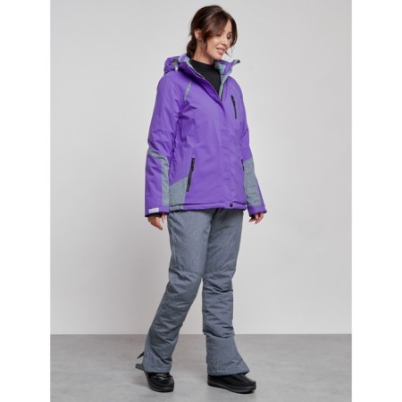 Ski costume female winter, size 42, purple color-2