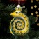 Christmas porcelain toy "snake", fastening loop, 9 cm