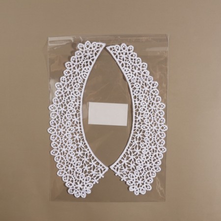 Collar sewing, guipyur, 21 × 6 cm, white color-7