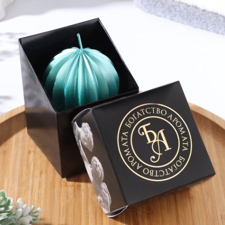 Figure candle "Ball facet", 6.5x6.5 cm, tiffany, in the box-2