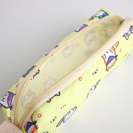 A backpack with a zipper, bag, cosmetic bag, yellow color-12