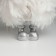 Polystone souvenir "Angel in a white dress with fur" 8x6x14 cm