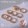 Ring set 8 pieces "Nature", size mix, color gold