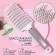 The comb is massage, with a magnet, rubberized handle, ventilated, 7.5 × 25.5 cm, beige/white color