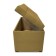 Puff with a lid and weighting, 800 × 400 × 420 mm, Bahama plus matting, yellow color