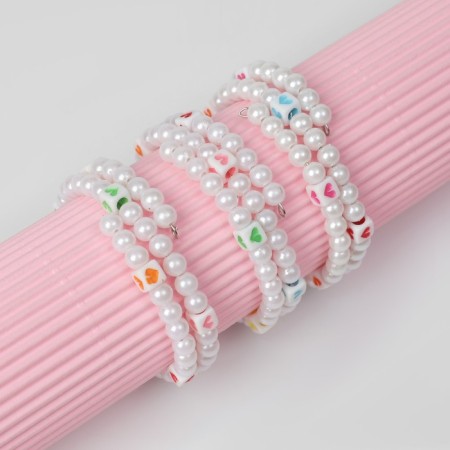Bracelet-spring children's "chosen" hearts in a cube, color mix-3