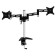 Cactus CS-VM-D08-AL bracket, for 2 monitors, slope-feed, 13 "-27", up to 2x8 kg, silver
