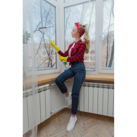 Window tester with telescopic aluminum handle and Dalyan's burning, 12 × 12 × 59 (89) cm, color mix-10
