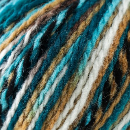 Yeritage yarn 75% acrylic, 25% wool 125m/50g (337 emerald-white-beige)-2