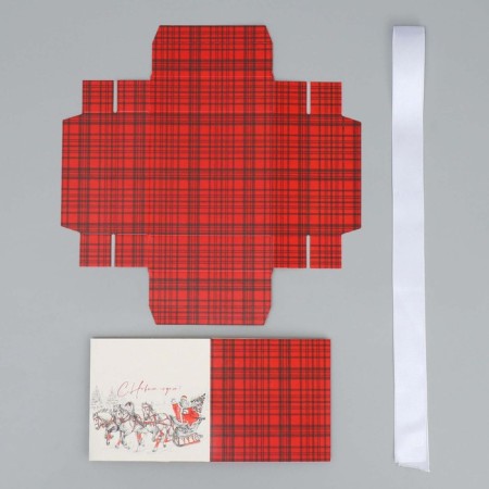 Folding box "Troika", 10 x 10x 10 cm, new year-8