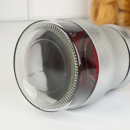 A set of glass cans for bulk products “Marble”, 850 ml, 11.5 × 14.5 cm, 3 pcs, silver color-5