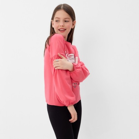 Longslit for a girl, raspberry color, height 140 cm-3