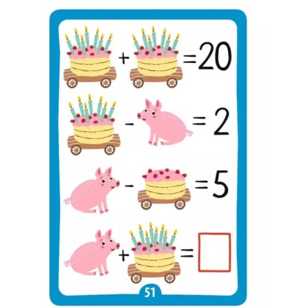 IQ reusable cards with marker "Chinese puzzles. Account within "", 6+-3
