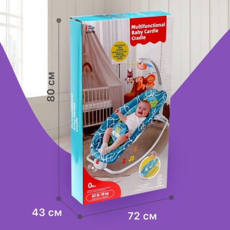 Musical rocking chair for newborns, turquoise color-6
