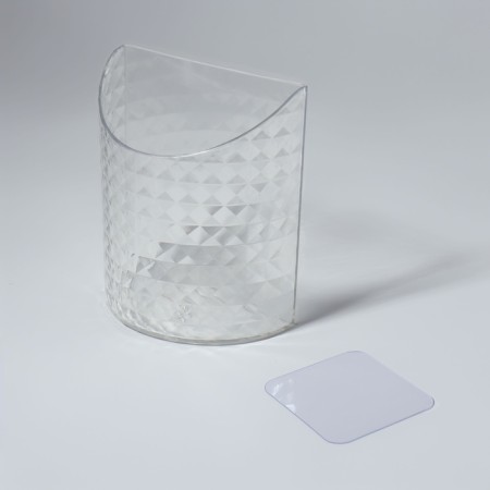 Organizer for storage "Diamond", hinged, 1 section, with an adhesive base, 10.5 × 12 × 5 cm, the color is transparent-3