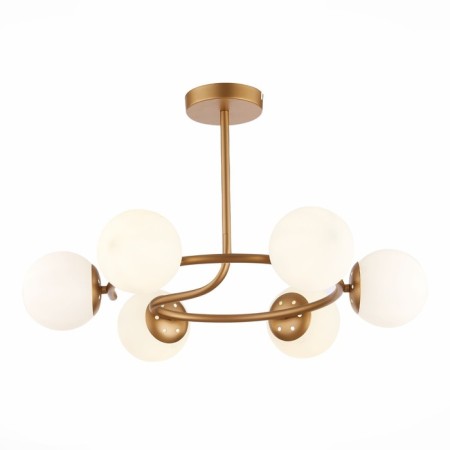 Ceiling EVOLUCE lamp. Sle220602-06. Calabria. 6x40 watts, E14, 61x61x36.5 cm, golden color