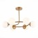 Ceiling EVOLUCE lamp. Sle220602-06. Calabria. 6x40 watts, E14, 61x61x36.5 cm, golden color