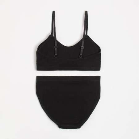 Female set (top, panties) Black color, size 42-44-5