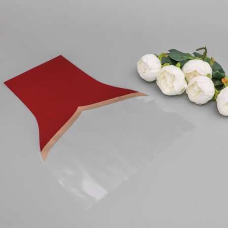 Package Flower cone, "best wishes", Bordeaux, 36x20x45cm ± 1cm-1