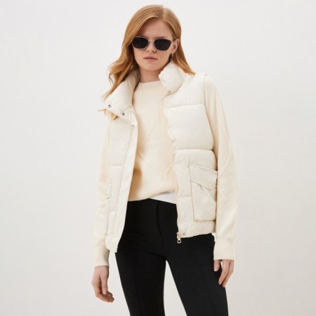 Women's vest with collar Mist, p. 46, milk