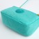 Bag Women's Cross-Bodi with a zipper, turquoise color