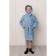 A robe for a boy with a hood, height 140 cm, blue, Makra