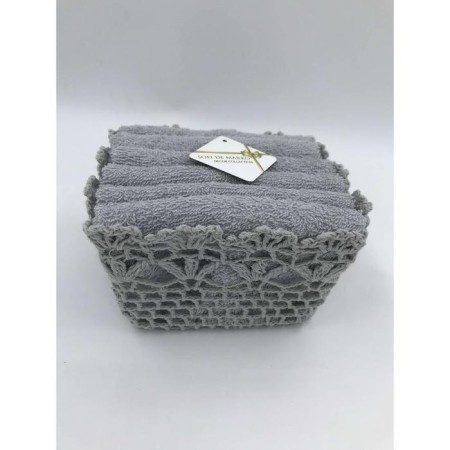 A set of napkins "Aglaya", size 30x30 cm - 6 pcs, color gray