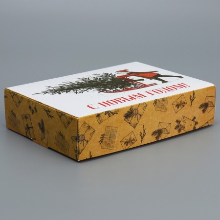 Folding box "Retro", 21 x 15 x 5 cm, new year-1