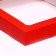 Self -charged box, red with a window, 19 x 19 x 3 cm