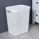Besnaya basket with a pirula lid, 55 l, 42 × 34 × 54 cm, white color
