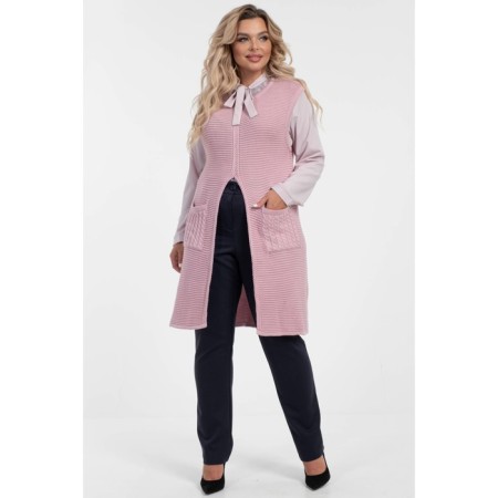 Women's vest, size 52, pink color-1