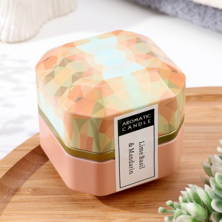 Aromatic candle in the Bank "Aromatic Candle" lemon, basil and tangerine, small-2