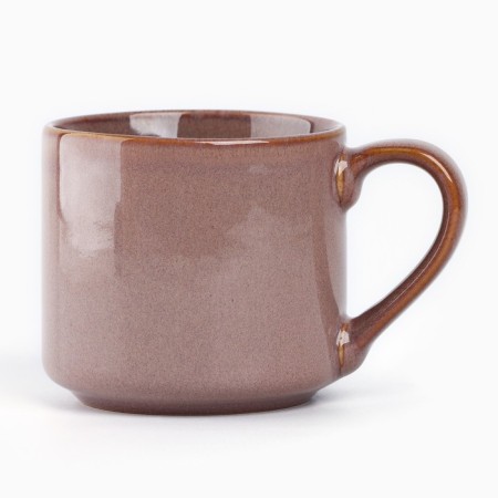 Ceramic "abstraction" mug, 320 ml, bronze color-1