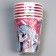 A one -time paper "unicorn" 250 ml. set 6 pieces