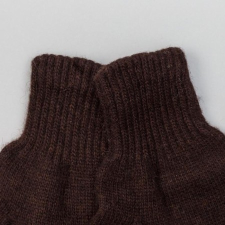 Women's gloves from Mongolian wool, chocolate color, size 17-19-1