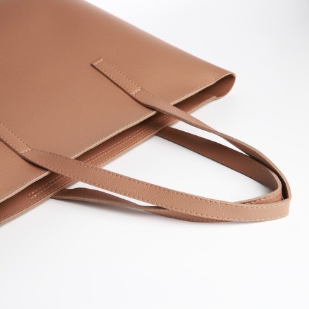 Women's bag Textura, shopper, large size, beige color-5