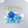 Decor for creativity Plastic "Flower" Holography blue set 6 pcs 3.5x3.5 cm