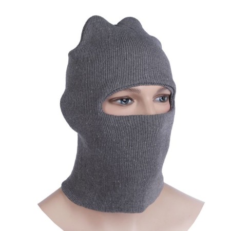 Helmet-mask 1 hole, gray color
