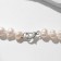 Beads "River Pearls" transverse oval, white color, 45cm