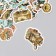 Stickers for creativity "Retro and flowers" embossing gold set 48 pcs 9x7x0.8 cm