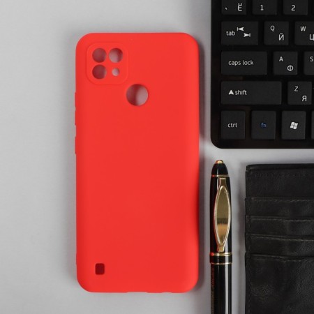 PERO case for Realme C21 phone, silicone, red